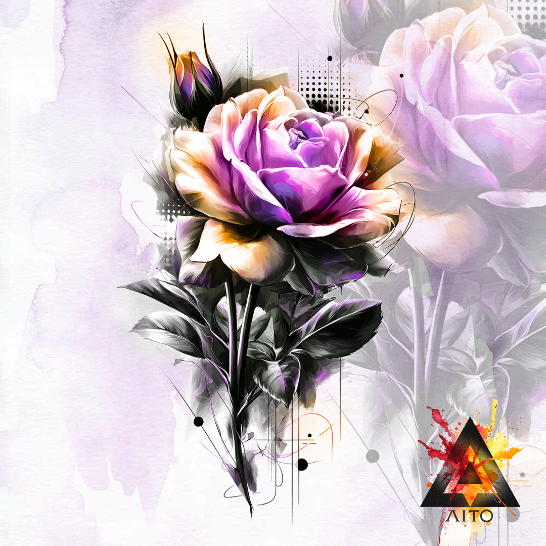 Rose Réaliste Aquarelle